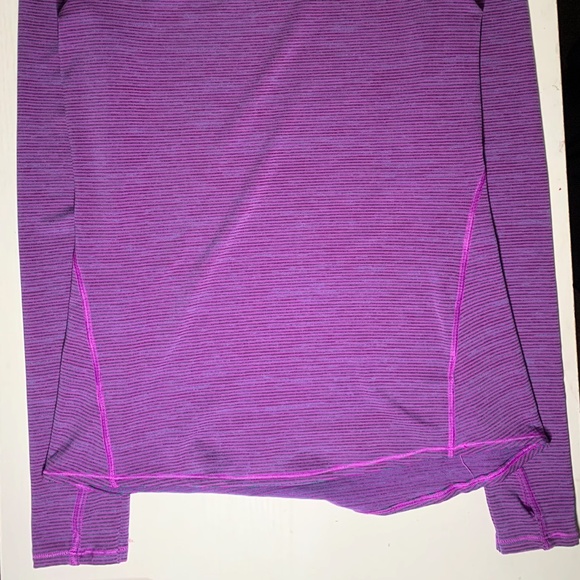 Athleta Purple Striped Fitness Long Sleeve Top XS - Picture 5 of 5